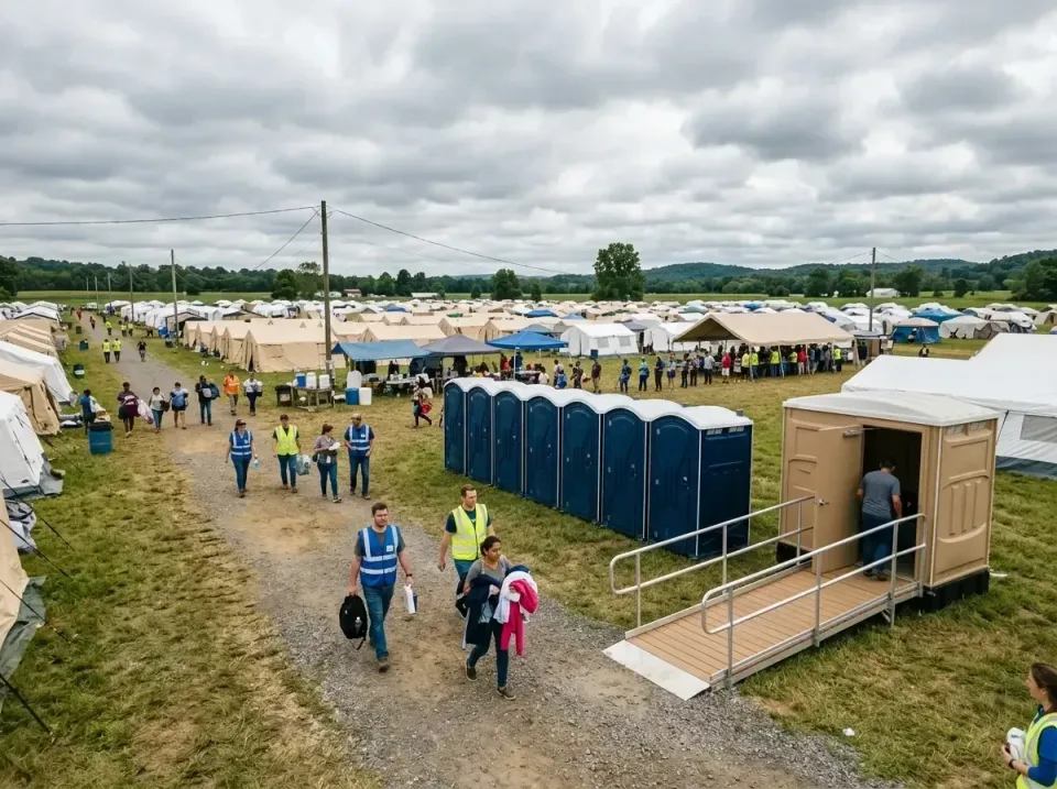 disaster-relief-camp-restrooms-010 — frequently asked questions, Dumpster & Portable Bathrooms Rental in Newington, VA